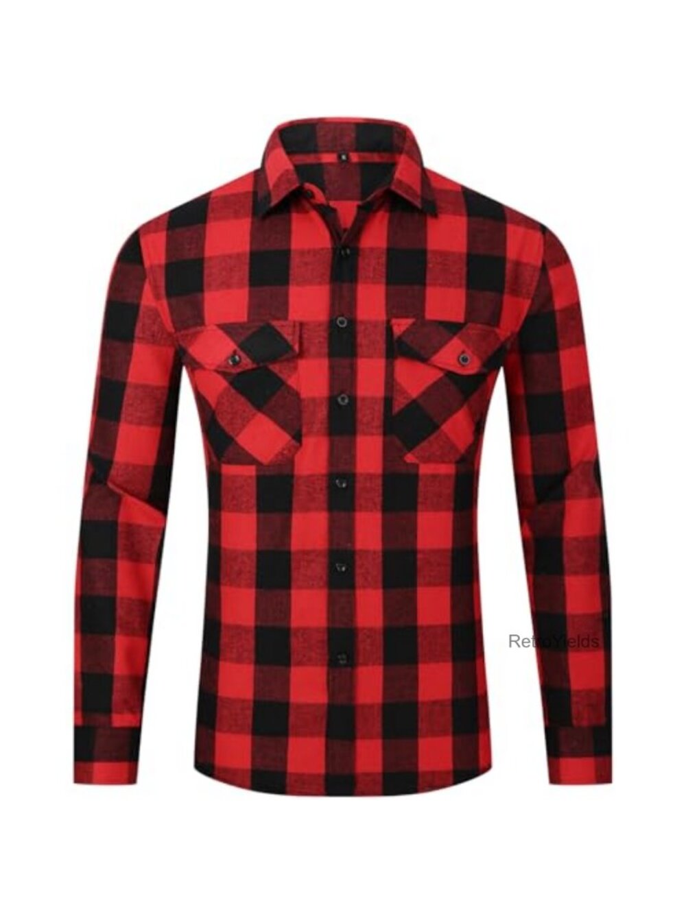 Men's Flannel Shirt Long Sleeve Button Down Plaid Casual